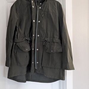 J. Crew Olive Hooded Jacket